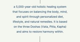 "Is Ayurveda the Key to Unlocking Your Health?"  Ayurvedic wellness practices, holistic healing traditions, personalized natural remedies